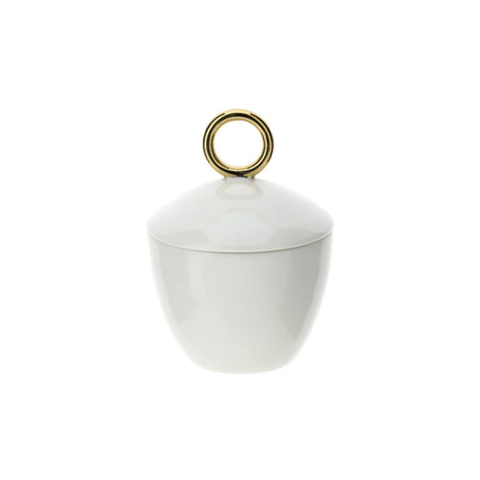 Contenitore in Porcellana Bianca con Coperchio - Hervit