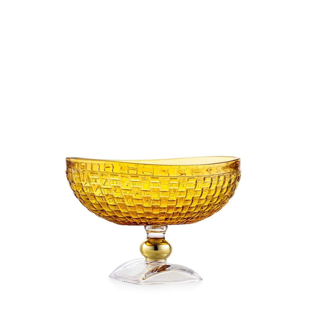 Piccola Coppa in Vetro Bicolore con Base Trasparente – Emò