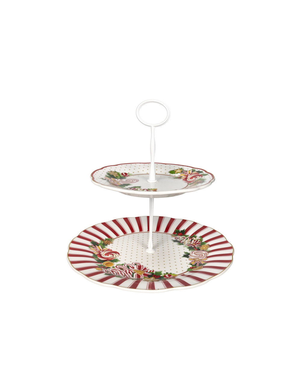Alzata a Due Piani con Smerli 27x25 cm - Brandani