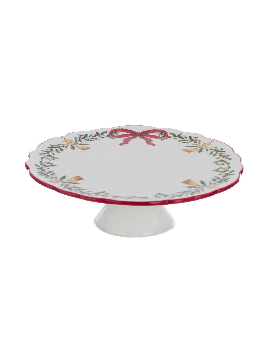 Alzata in Ceramica con Decorazione Natalizia 23 cm - Blanc Mariclò