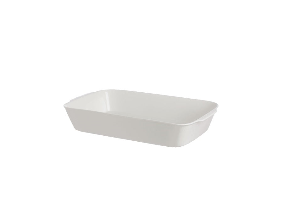 Teglia Rettangolare Stondata con Manici 15x26 cm - La Porcellana Bianca