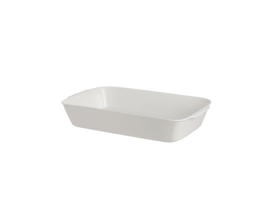Teglia Rettangolare Stondata con Manici 15x26 cm - La Porcellana Bianca