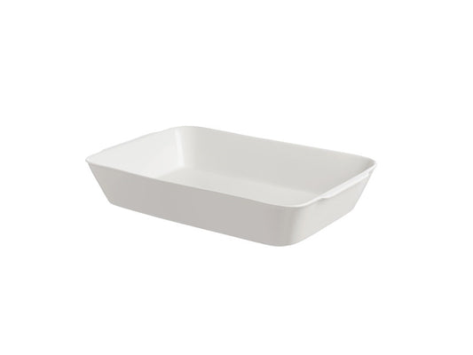 Teglia Rettangolare Stondata con Manici 22x35 cm - La Porcellana Bianca
