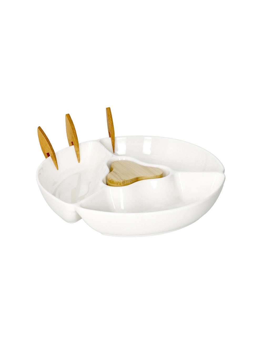 Antipastiera in Porcellana con Dettagli Bamboo - Brandani