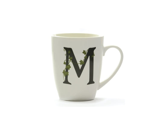 Tazza Mug in Porcellana con Iniziale Verde – La Porcellana Bianca
