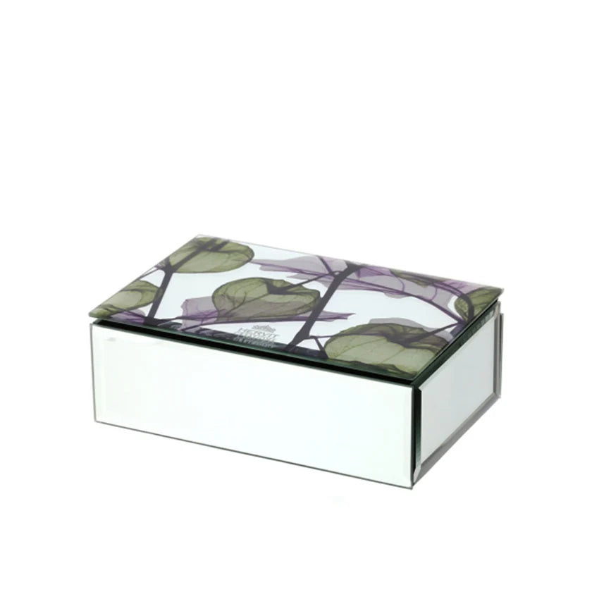Cofanetto in Legno con Specchio Alkekengi con Interno in Velluto 15x10 cm - Hervit