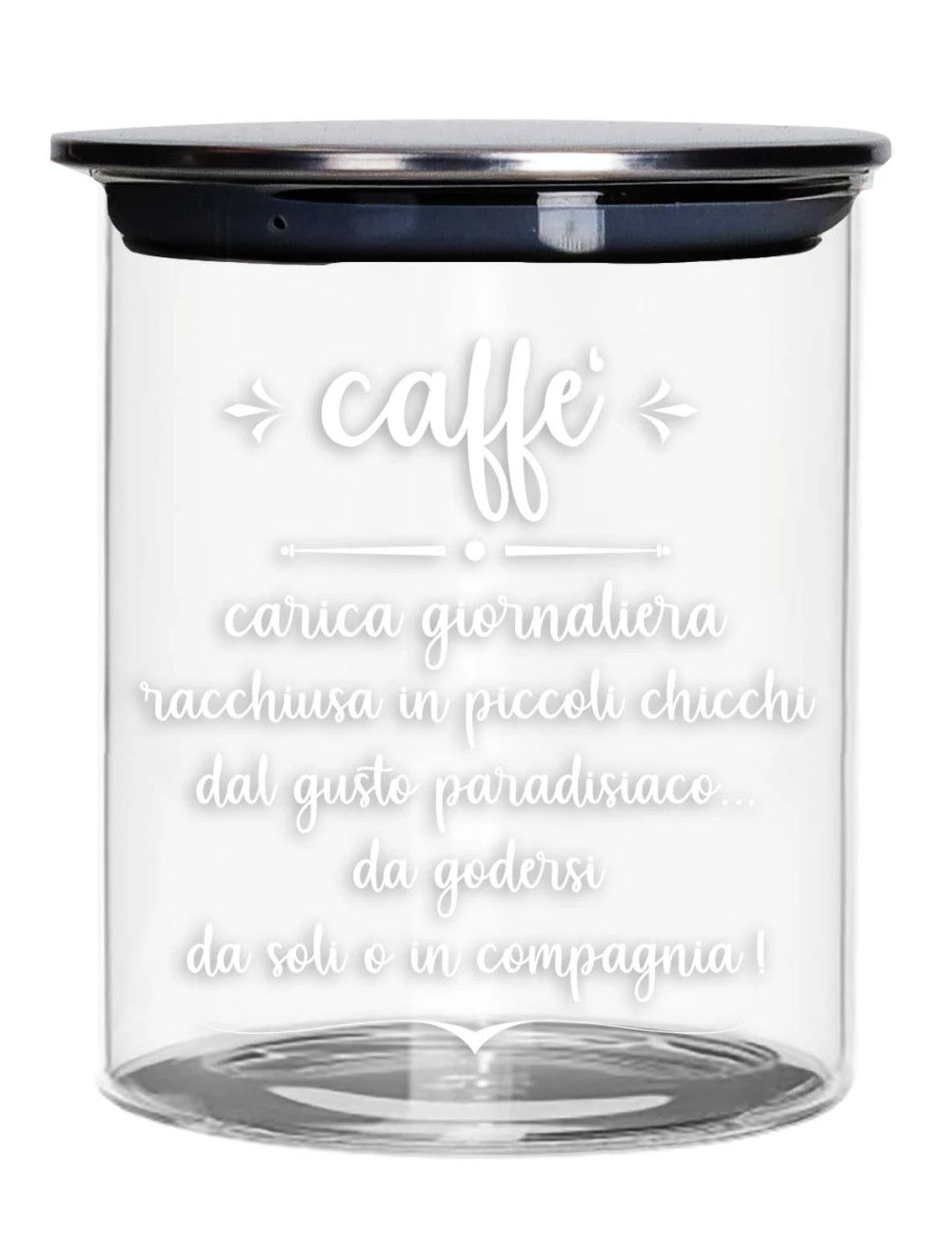 Barattolo Caffè in Vetro con Tappo in Metallo 10x12 h cm - Brandani