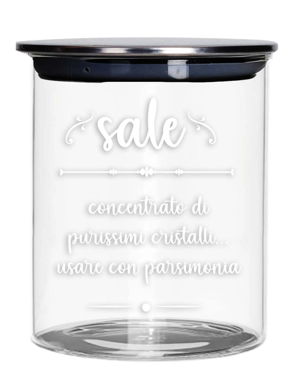 Barattolo Sale in Vetro con Tappo in Metallo 10x12 h cm - Brandani
