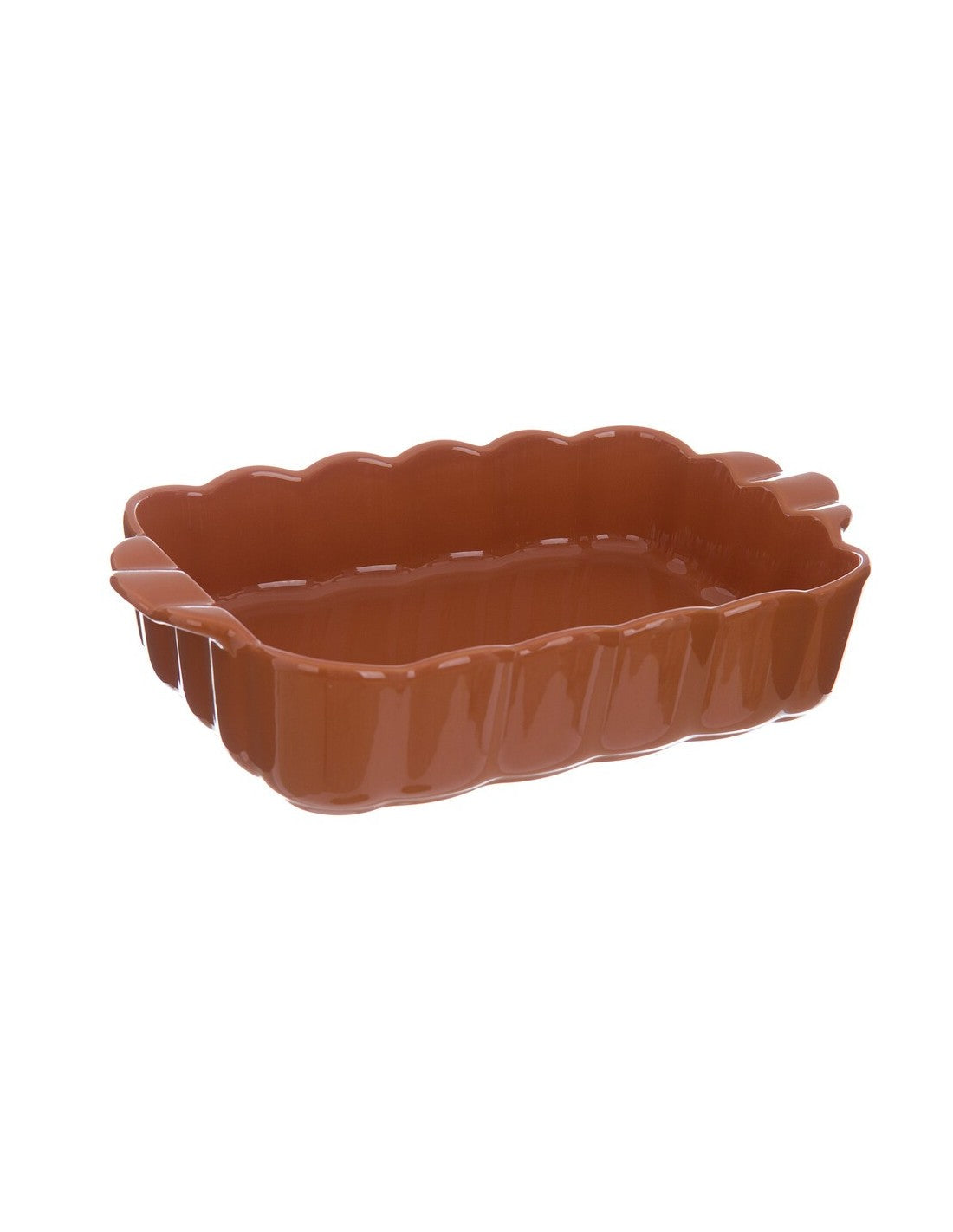 Pirofila in Ceramica Arancio con Manici 38.8x20.5 cm - Blanc Mariclò