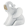 Elefantino in Marmorino con Dettagli Oro 16x15 h cm - Bongelli Preziosi