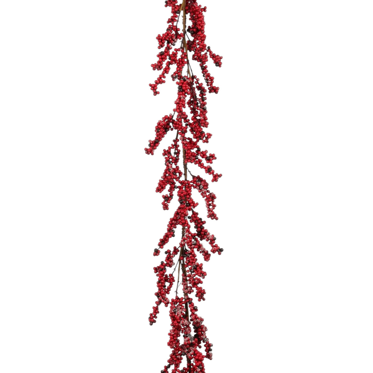 Tralcio Bacche Rosse Realistiche un po' Brinata 180 cm - Edelman