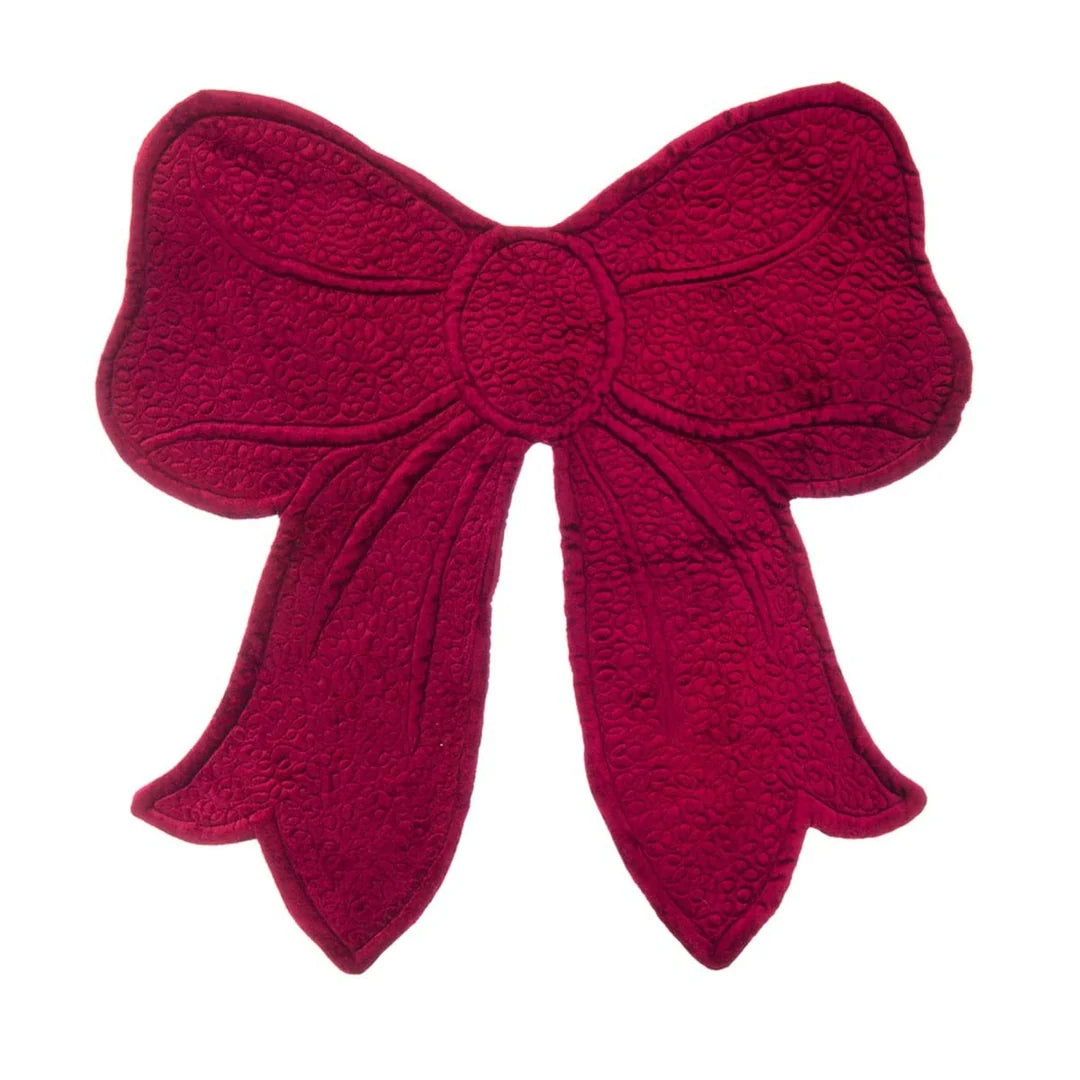 Set 2 Tovagliette Fiocco in Velluto Rosso - Blanc Mariclò