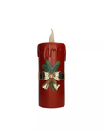 Candela LED Realistica in Resina Rossa 44 cm - Brandani