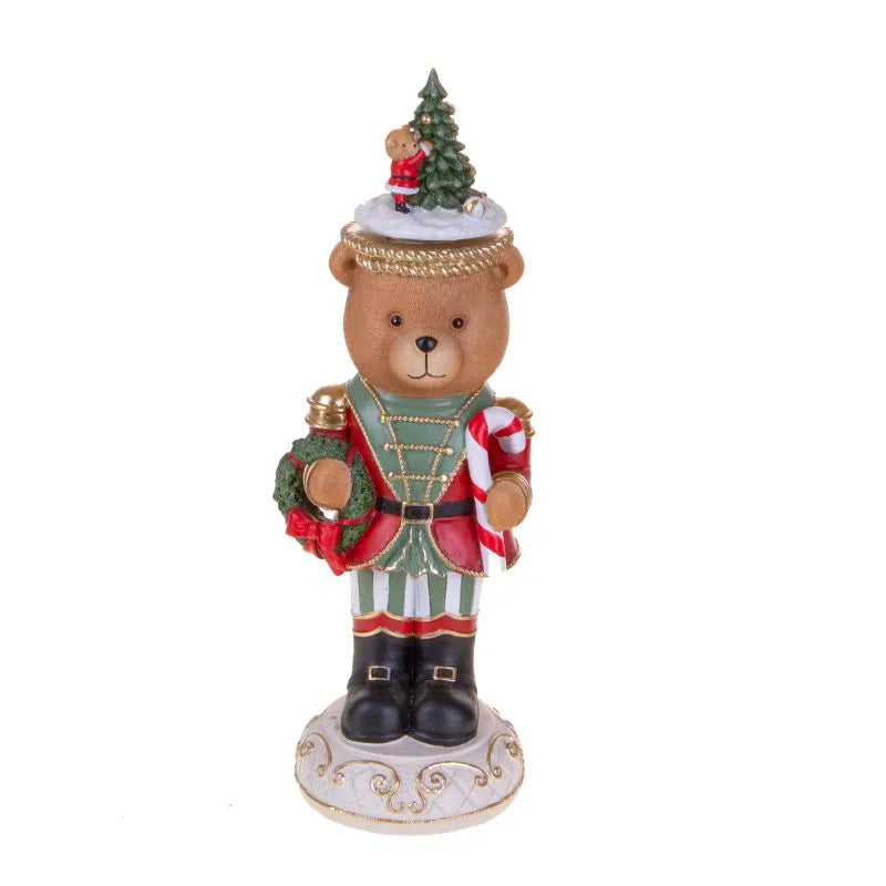 Carillon Orsetto Natalizio in Resina 37 cm - Brandani