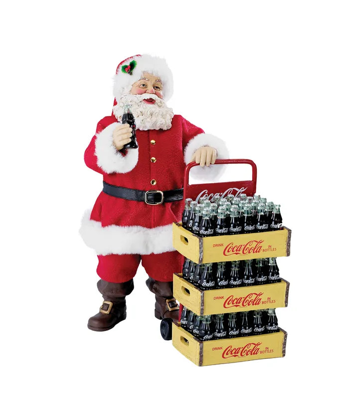Babbo Natale con Casse di Coca Cola 27 cm – Kurt Adler's