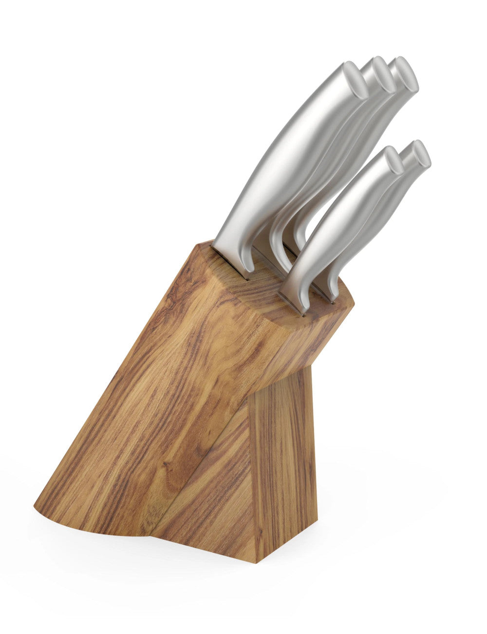Ceppo Coltelli in Teak con Acciaio Inox - Brandani