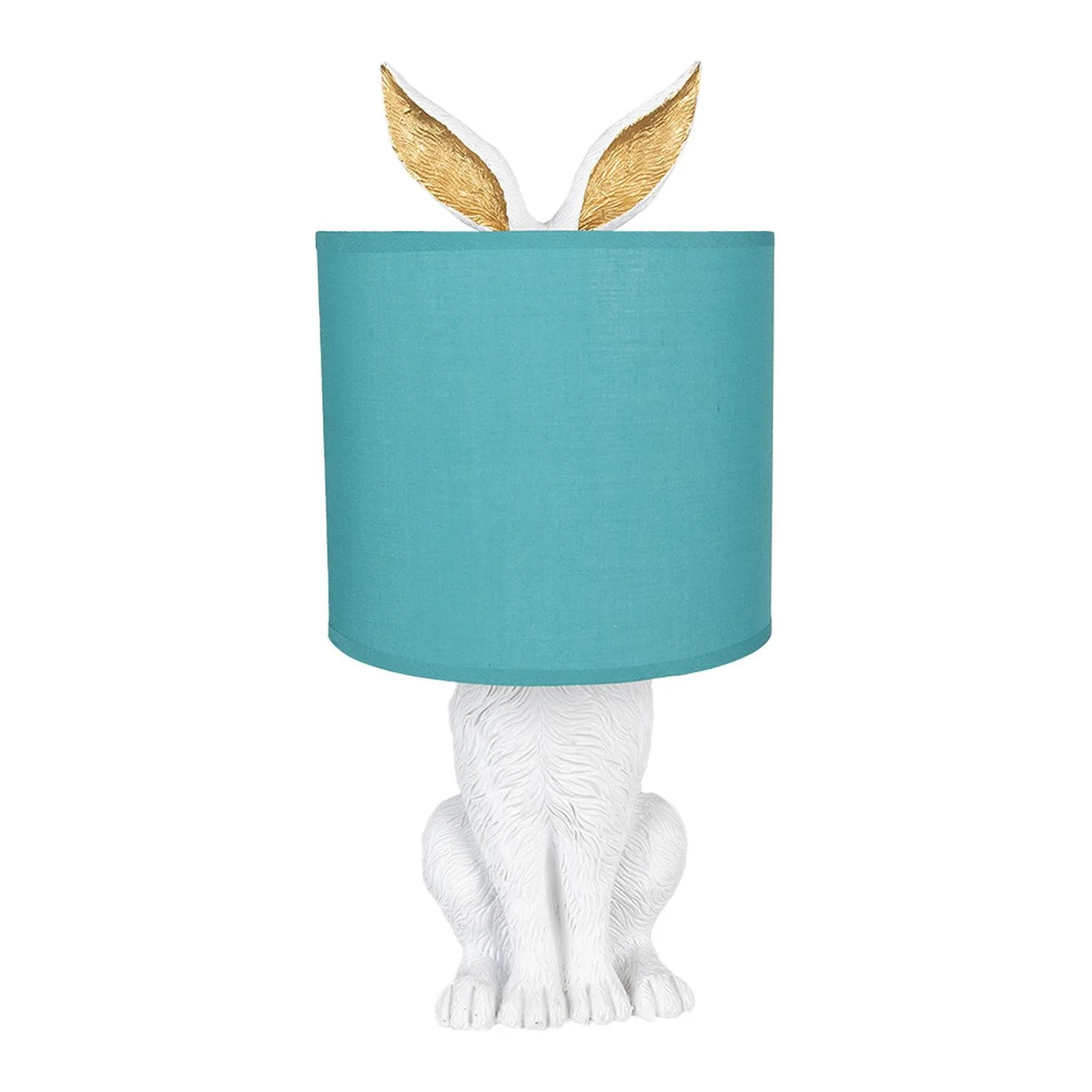 Lampada coniglio con Paralume Turchese 43 cm - Clayre e Eef