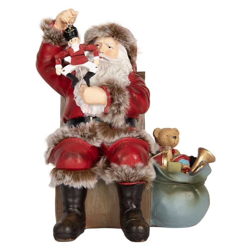 Babbo Natale Seduto in Resina 16x13x19 cm - Clayre e Eef