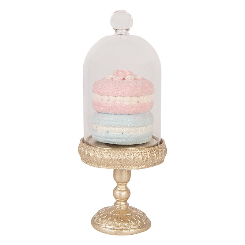 Cupola di Vetro con Torta in Poliresina 7x17 cm – Clayre e Eef