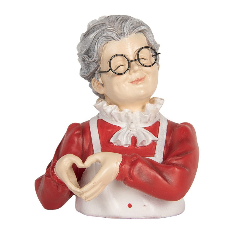 Statuetta di Natale in Resina Mamma Natale 19x18x23 cm - Clayre e Eef