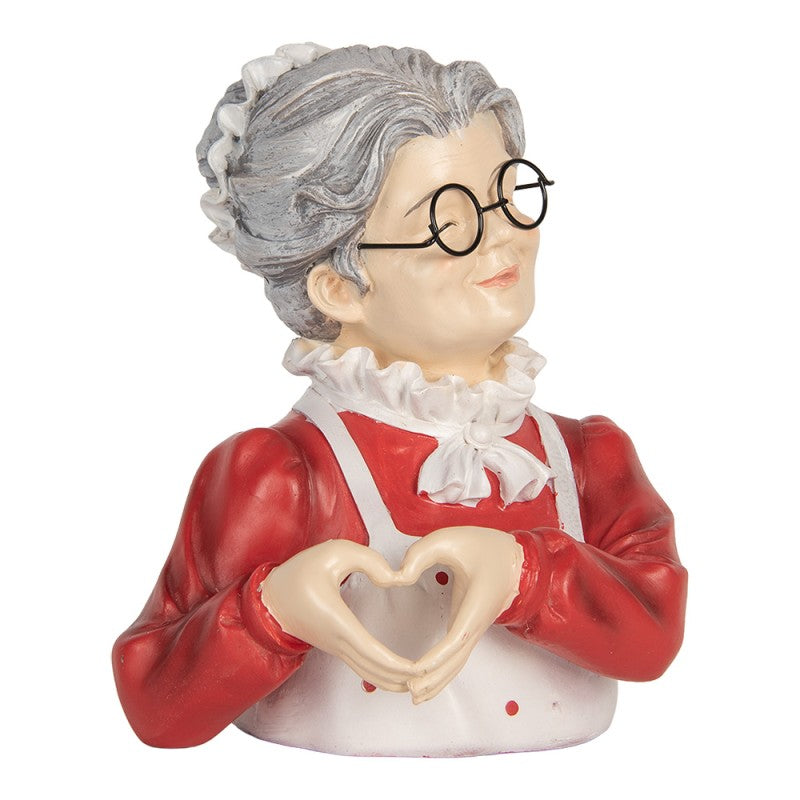 Statuetta di Natale in Resina Mamma Natale 19x18x23 cm - Clayre e Eef