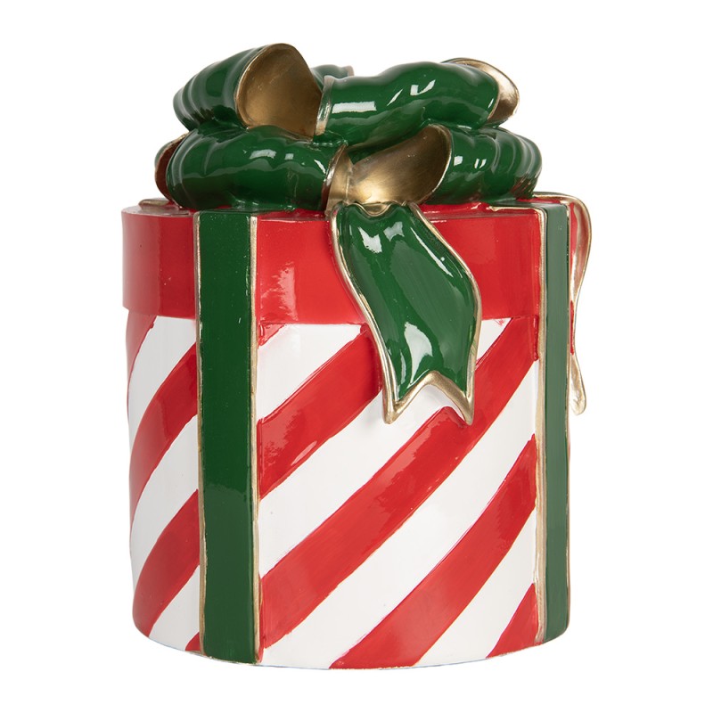 Statuetta Decorativa Natalizia a Forma di Regalo 21 cm - Clayre e Eef