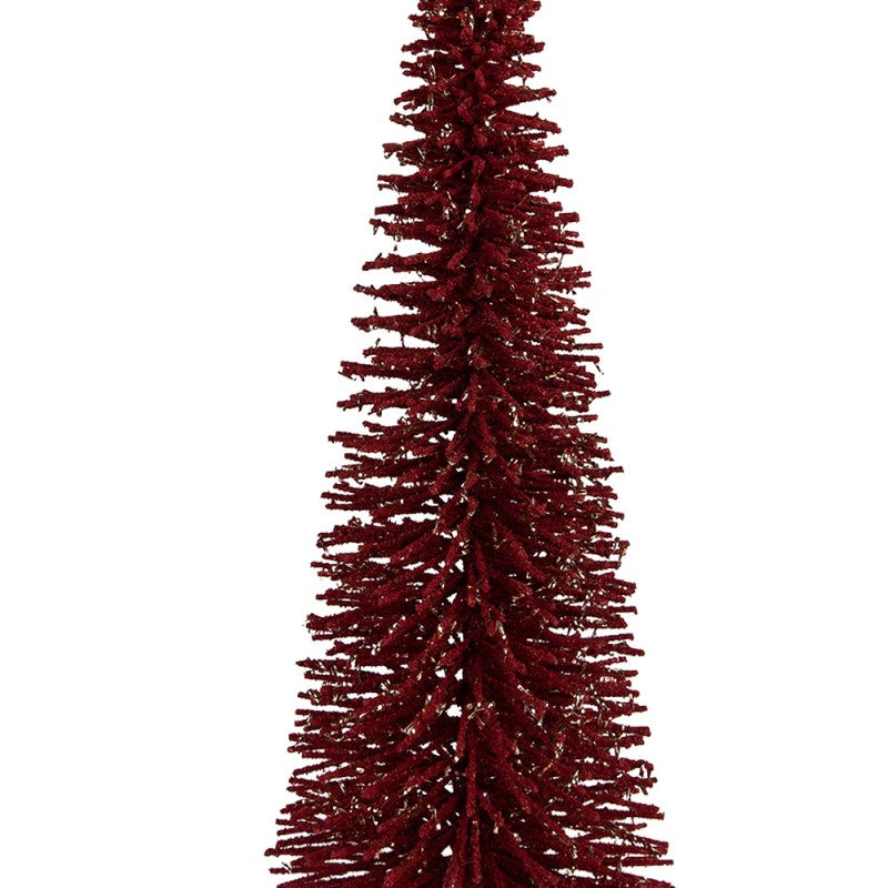 Statuetta  Albero di Natale in Legno Rosso 50 h cm - Clayre e Eef
