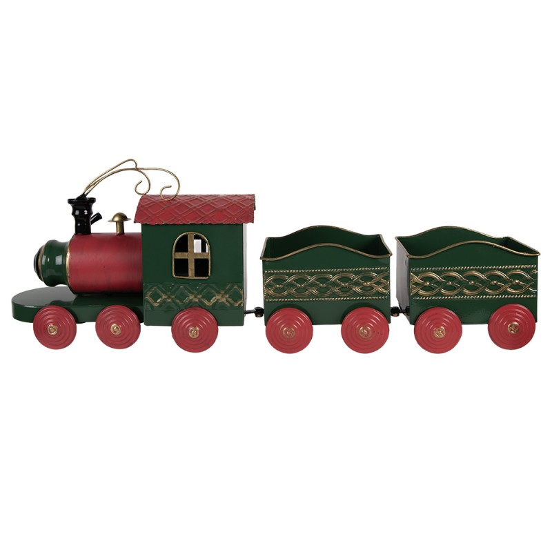 Trenino in Latta Rosso e Verde 65x16x26 cm - Clayre e Eef