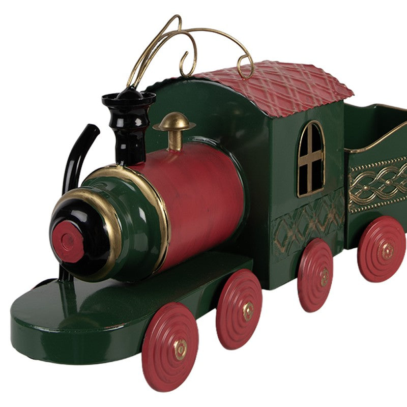 Trenino in Latta Rosso e Verde 65x16x26 cm - Clayre e Eef