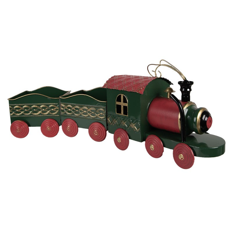 Trenino in Latta Rosso e Verde 65x16x26 cm - Clayre e Eef