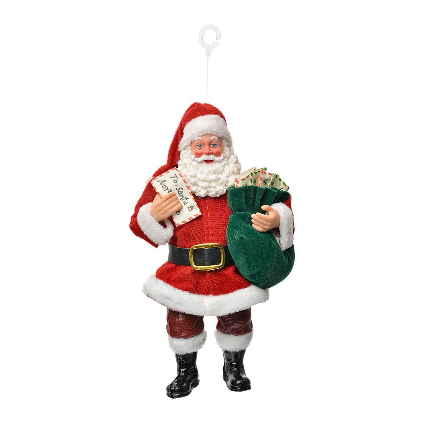 Decorazione Babbo Natale in Resina e Tessuto 17 h cm - Clayre e Eef