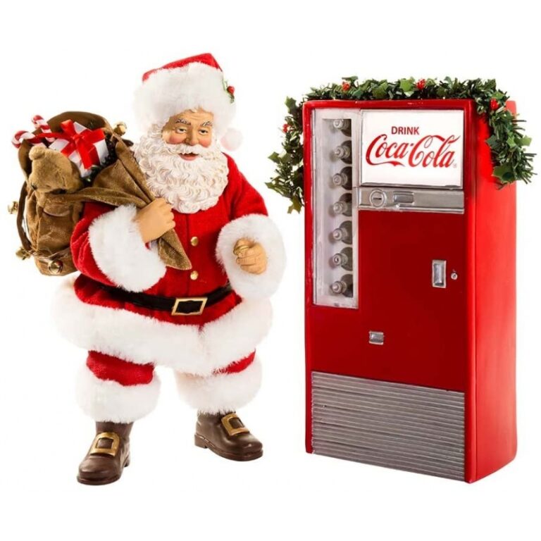 Decorazione Natalizia Babbo Natale con Carrello Coca-Cola  27 cm - Kurt Adler