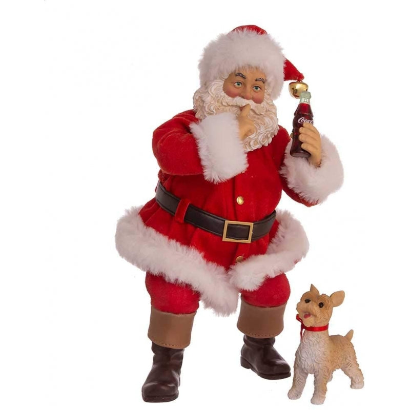 Babbo Natale con Cagnolino e Coca Cola 26 cm - Kurt Adler