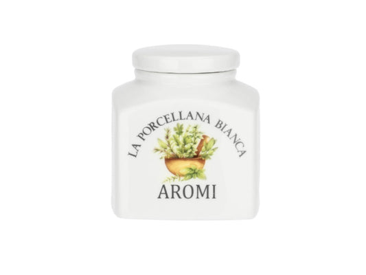 Barattolo Aromi in Porcellana Bianca da 0,5 Lt - La Porcellana Bianca