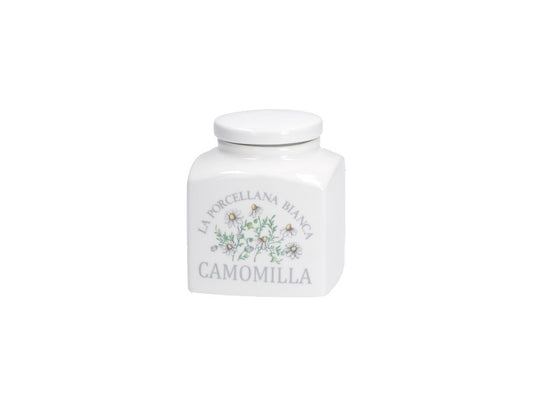 Barattolo Camomilla in Porcellana Bianca da 0,5 Lt - La Porcellana Bianca