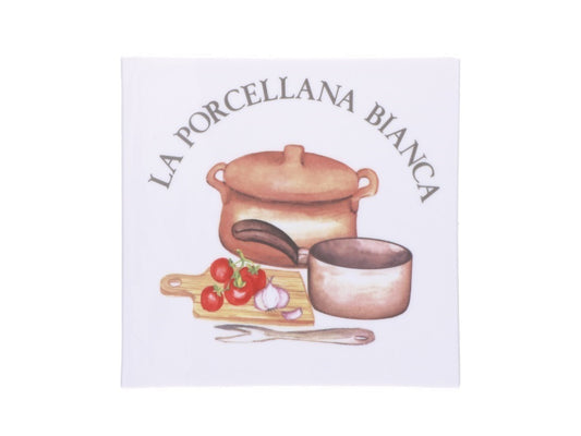 Sottopentola Quadrato con Disegni – La Porcellana Bianca