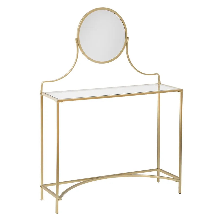 Toilette in Metallo Oro con Base in Vetro - Clayre e Eef