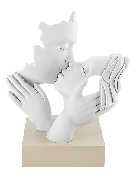 Scultura Bacio in Marmorino 14x11 cm - Bongelli Preziosi