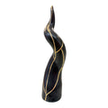 Corno in Porcellana di Capodimonte con Crepe Oro 27 cm - Porcellane Sbordone