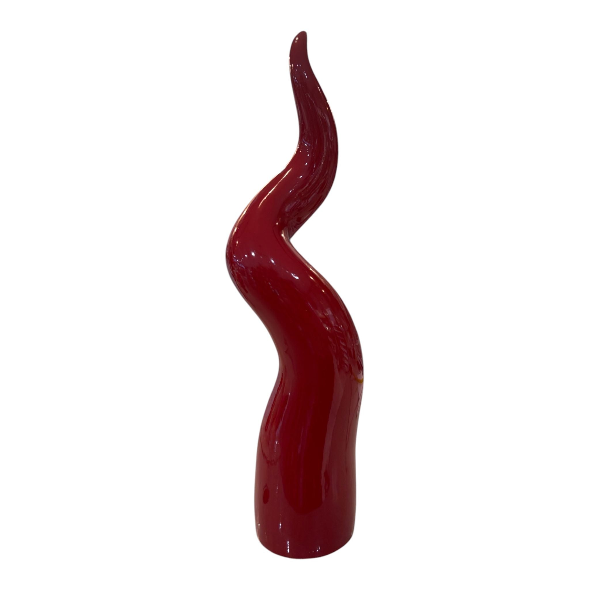 Corno Rosso in Porcellana di Capodimonte 52 h cm - Porcellane Sbordone