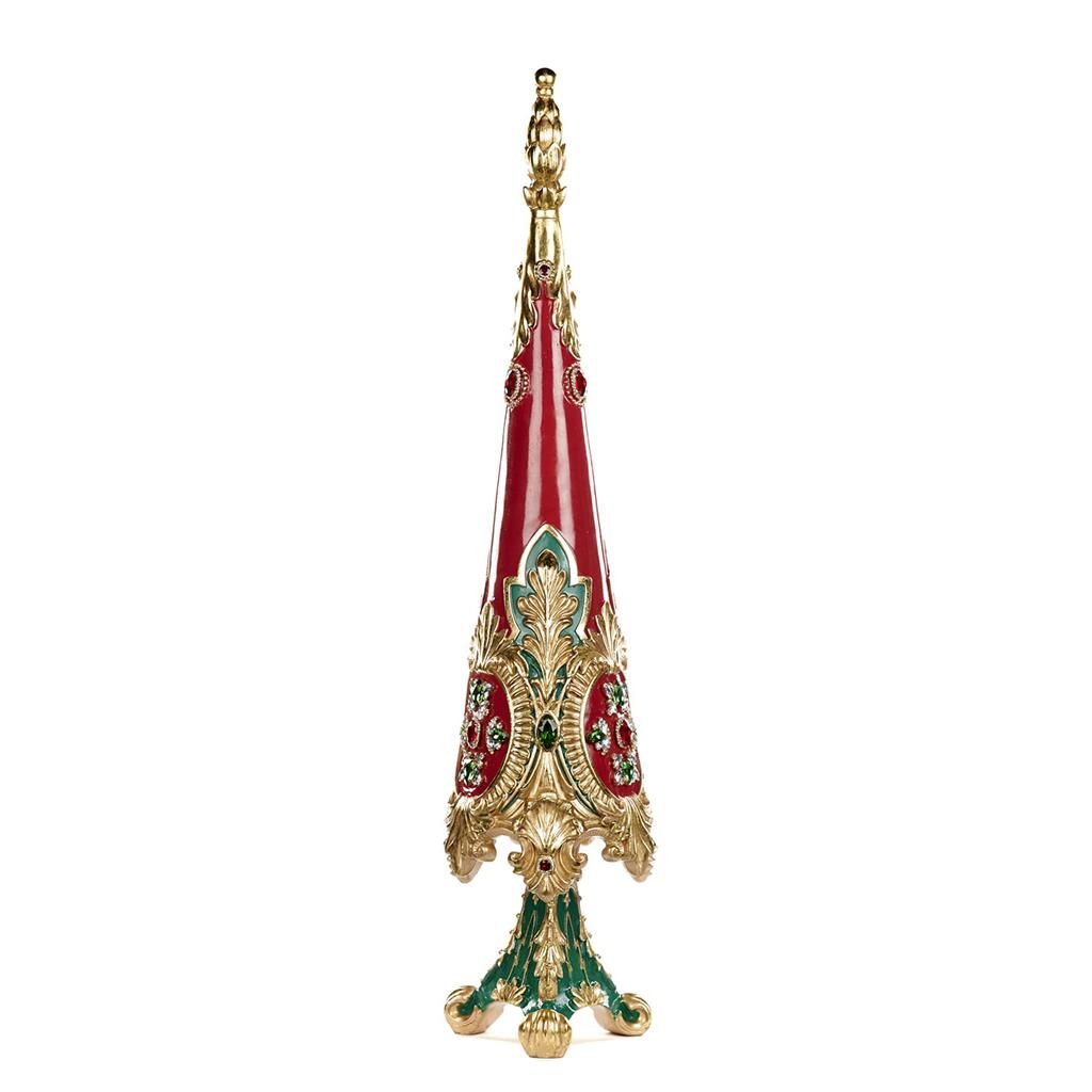 Obelisco Decorativo con Dettagli Gioiello 93 cm