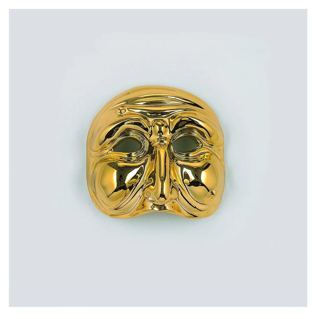 Quadretto Bianco con Maschera Oro 16x16 cm - Bongelli Preziosi