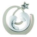 Statuina Sacra Famiglia in Marmorino con Stella Cometa  14×15 cm - Bongelli Preziosi