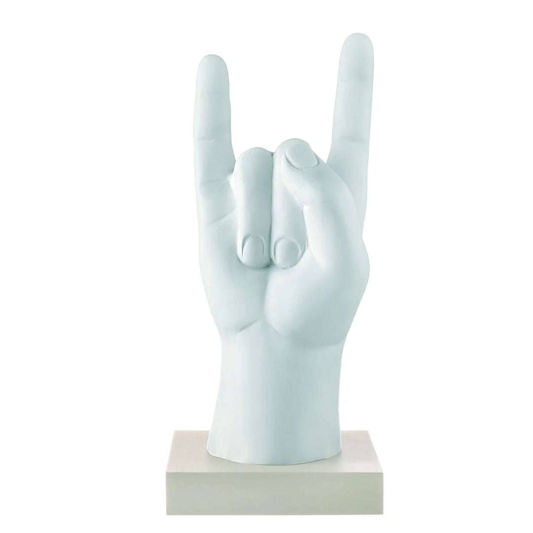 Scultura Corna Bianco Base Nocciola 21 h cm - Bongelli Preziosi