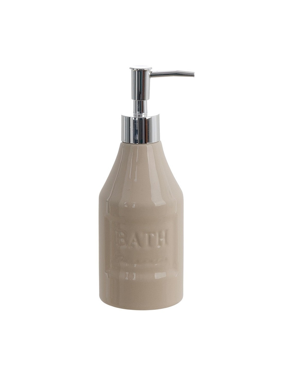 Dispenser in Ceramica Avorio con Incisione “BATH”  – Blanc MariClò