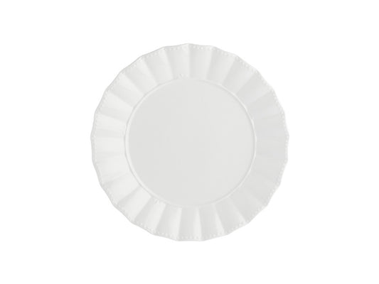 Vassoio Rotondo Ø34 cm con Angoli Smerlati – La Porcellana Bianca