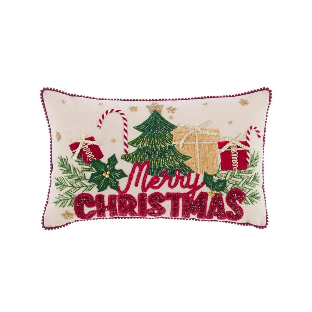Cuscino Natalizio con Perline 30x50 cm - Blanc Mariclò