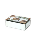 Cofanetto in Legno con Specchio Alkekengi con Interno in Velluto 15x10 cm - Hervit