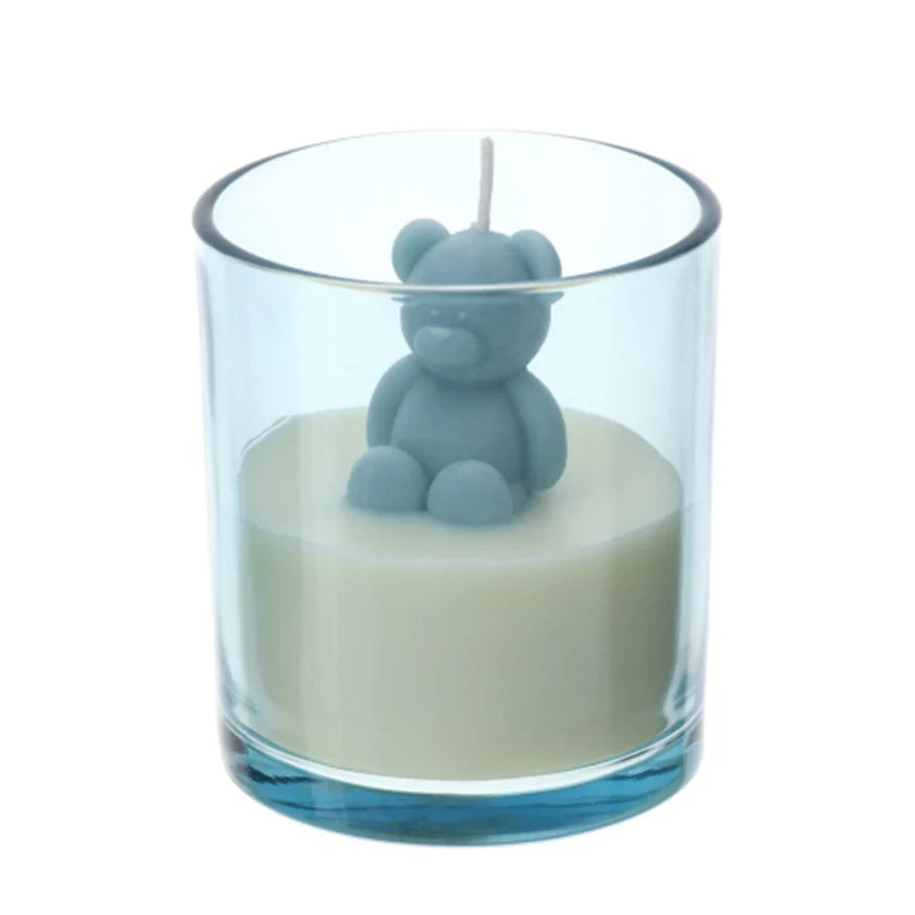 Candela Profumata a Forma di Orsetto in Tea Light in Vetro-Linea "Cottage"