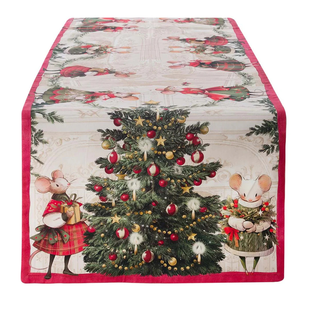 Runner in Cotone Favola di Natale Collection 50×180 cm -Blanc Mariclò